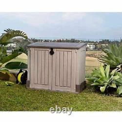 Outdoor Storage Cabinet Plastic Shed Tool Box Patio Garage Utility Garden Pool