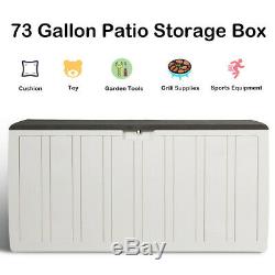 Outdoor Storage Container Plastic Cabinet Deck Box Garden Patio Shed Garage Tool