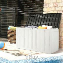 Outdoor Storage Container Plastic Cabinet Deck Box Garden Patio Shed Garage Tool