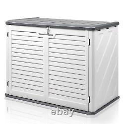 Outdoor Storage Shed 34 Cu Ft Horizontal Outdoor Storage Cabinet Lockable Shed
