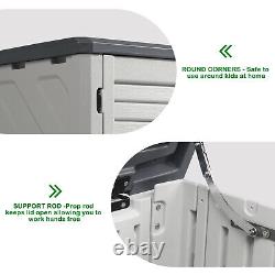 Outdoor Storage Shed 34 Cu Ft Horizontal Outdoor Storage Cabinet Lockable Shed