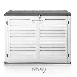 Outdoor Storage Shed 34 Cu Ft Horizontal Outdoor Storage Cabinet Lockable Shed