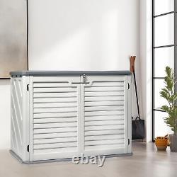 Outdoor Storage Shed 34 Cu Ft Horizontal Outdoor Storage Cabinet Lockable Shed