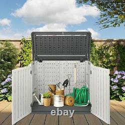 Outdoor Storage Shed 34 Cu Ft Horizontal Outdoor Storage Cabinet Lockable Shed
