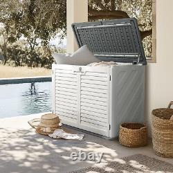 Outdoor Storage Shed 34 Cu Ft Horizontal Outdoor Storage Cabinet Lockable Shed