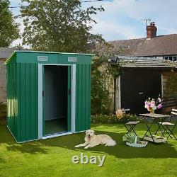 Outdoor Storage Shed 4 x 6 Ft Lockable Organizer for Garden Backyard Tools Green