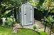 Outdoor Storage Shed 4x6ft Sturdy Double Wall Polypropylene Resin Grey/white