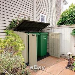 Outdoor Storage Shed Garden Lawn Mower Trash Bins Hideaway Deck Furniture Box
