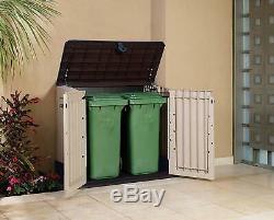 Outdoor Storage Shed Garden Patio 30 Cubic Feet Capacity Container Durable Resin