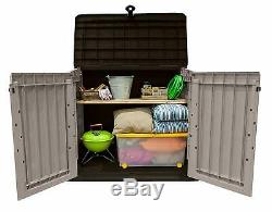 Outdoor Storage Shed Garden Patio 30 Cubic Feet Capacity Container Durable Resin