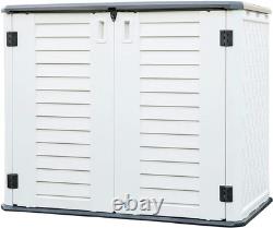 Outdoor Storage Shed Horizontal Storage Box Waterproof for Garden, Patios