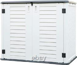 Outdoor Storage Shed Horizontal Storage Box Waterproof for Garden, Patios