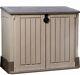 Outdoor Storage Shed Lockable 30 Cu Ft 2 Doors Lid Top Weather Resistant Plastic