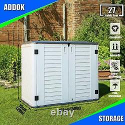 Outdoor Storage Shed Multi-Function, 4.2 x 3.4 Foot Lockable Horizontal St