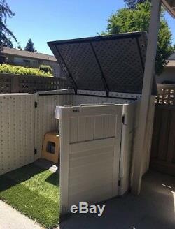 Outdoor Storage Shed Organizer Patio Garden Horizontal Plastic Box Pool 4' High
