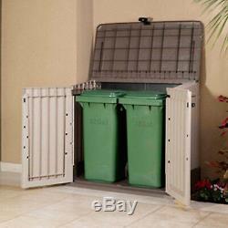 Outdoor Storage Shed Plastic Garden Cabinet All-Weather Utility Box Pool Lawn