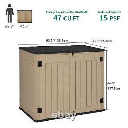 Outdoor Storage Shed Resin 4.5 ft. W x 2.8 ft. D Resin Horizontal Storage Shed
