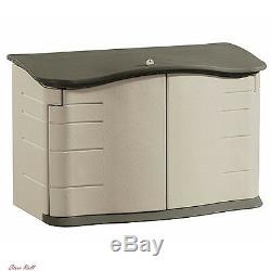 Outdoor Storage Sheds Rubbermaid Garden Patio Home Deck Horizontal Stool New