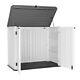 Outdoor Storage Utility Shed Patio Garden Horizontal Tool Cabinet Hdpe Resin Box