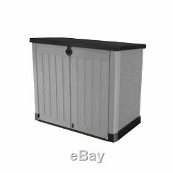 Outdoor Storage Utility Shed Tool Cabinet Garden Patio Backyard Deck Box Resin