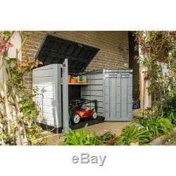 Outdoor Storage Utility Shed Tool Cabinet Garden Patio Backyard Deck Box Resin