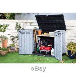 Outdoor Storage Utility Shed Tool Cabinet Garden Patio Backyard Deck Box Resin