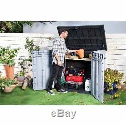 Outdoor Storage Utility Shed Tool Cabinet Garden Patio Backyard Deck Box Resin