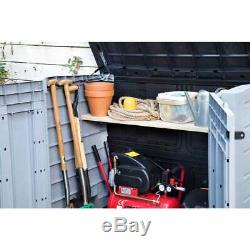 Outdoor Storage Utility Shed Tool Cabinet Garden Patio Backyard Deck Box Resin