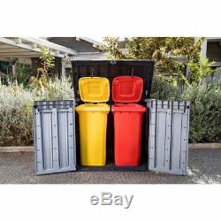 Outdoor Storage Utility Shed Tool Cabinet Garden Patio Backyard Deck Box Resin