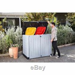 Outdoor Storage Utility Shed Tool Cabinet Garden Patio Backyard Deck Box Resin