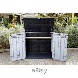 Outdoor Storage Utility Shed Tool Cabinet Garden Patio Backyard Deck Box Resin