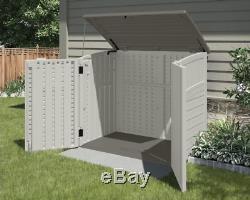 Outdoor Storage Utility Shed Tool Cabinet Plastic Garden Patio Deck Backyard Box