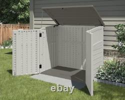 Outdoor Storage Utility Shed Tool Cabinet Resin Plastic Garden Patio Deck Box