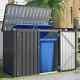 Outdoor Trash Can Storage Bike Shed, Horizontal Storages Cabinet Waterproof