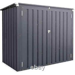 Outdoor Trash Can Storage Bike Shed, Horizontal Storages Cabinet Waterproof