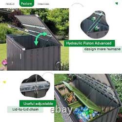 Outdoor Trash Can Storage Bike Shed, Horizontal Storages Cabinet Waterproof