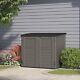 Outdoor Utility Shed Gray Tool Cabinet Resin Plastic Garden Patio Deck Box
