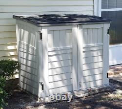 Outdoor Utility Shed Tool Storage Cabinet Resin Plastic Garden Patio Deck Box