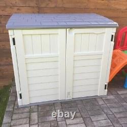 Outdoor Utility Shed Tool Storage Cabinet Resin Plastic Garden Patio Deck Box