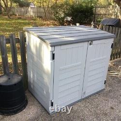 Outdoor Utility Shed Tool Storage Cabinet Resin Plastic Garden Patio Deck Box