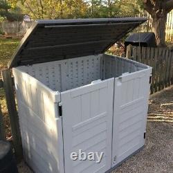 Outdoor Utility Shed Tool Storage Cabinet Resin Plastic Garden Patio Deck Box