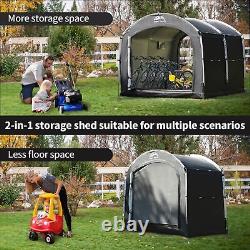 Outdoor bike storage tent, 2-in-1 portable storage shed