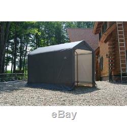 Patio Shed Storage Metal Tent Steel Plastic Heavy Duty Weather Resistant Durable