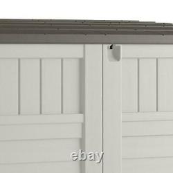 Patio Storage Cabinet 34-Cu Ft Shed Multi-Wall Garden Resin Outdoor Organiser