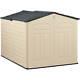 Patio Storage Slide Lid Shed Outdoor Sturdy Double Wall 96cu Wood Grain Texture