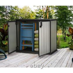 Patio Store 4.6 ft. X 2.6 ft. X 3.11 ft. Resin Horizontal Storage Shed