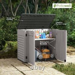 Patiowell Plastic Sheds 50Hx41.7W Resin Horizontal Storage With Lockable Door