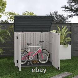 Patiowell Plastic Sheds 50Hx41.7W Resin Horizontal Storage With Lockable Door