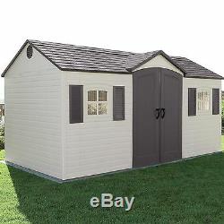 Plastic Storage Shed Side Entry Garden Building Outdoor Tool Equipment Space