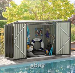 Pool Horizontal Storage Shed, 5.8 x 3.3 FT Pool Storage Bins Outdoor Waterproof